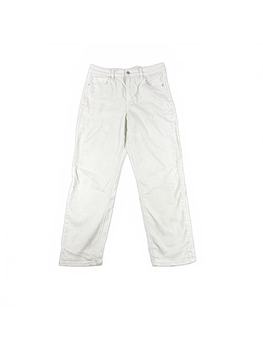 American Eagle Women's Mom Jeans White Stretch Denim Size 10 Regular